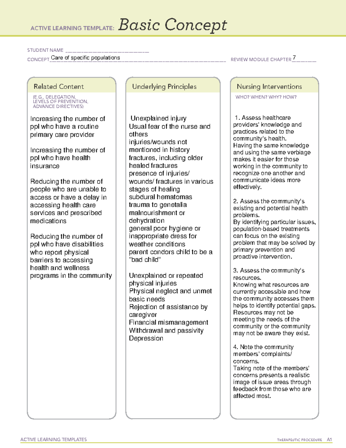 Active templates 1 - ati - Nurs 244 - ACTIVE LEARNING TEMPLATES ...