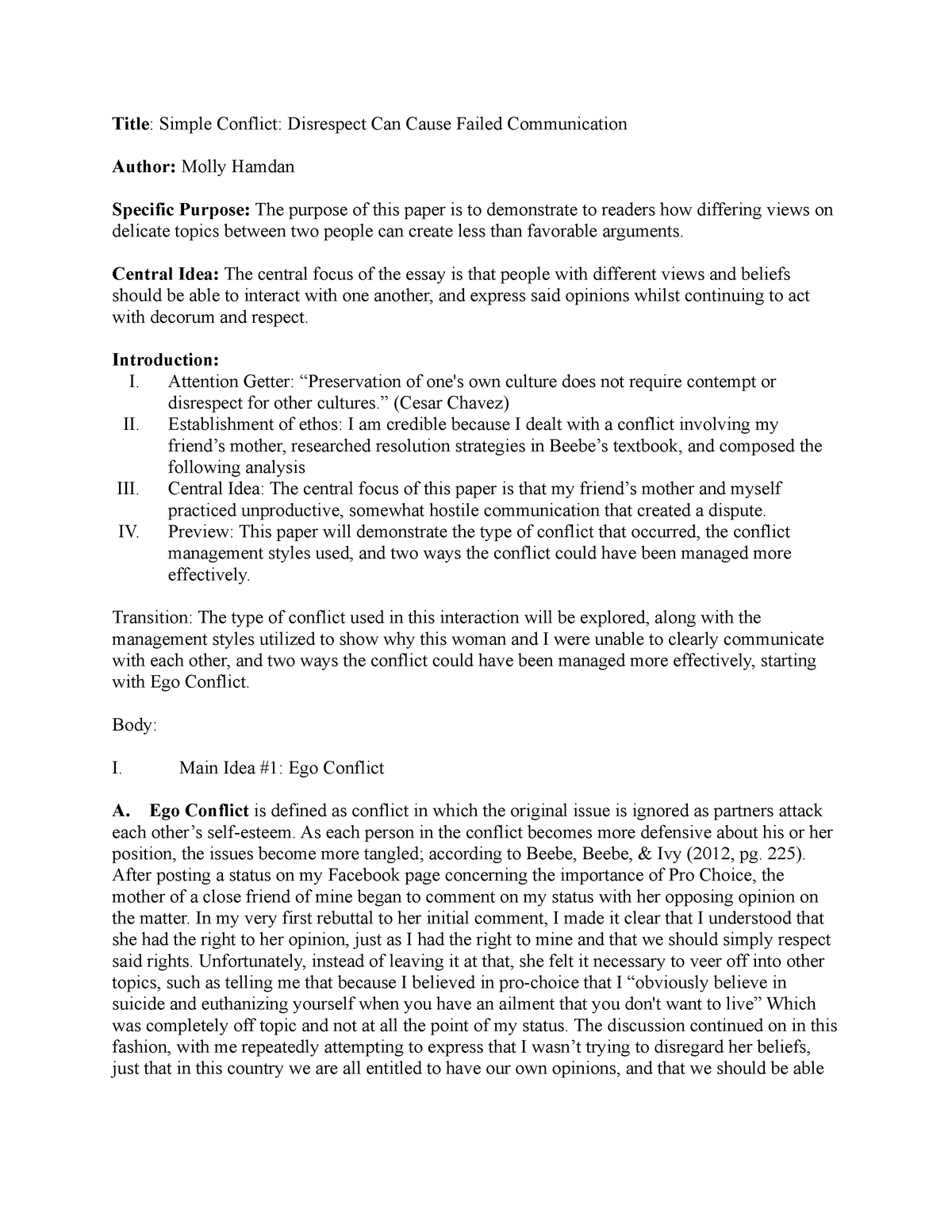 conflict essay pdf