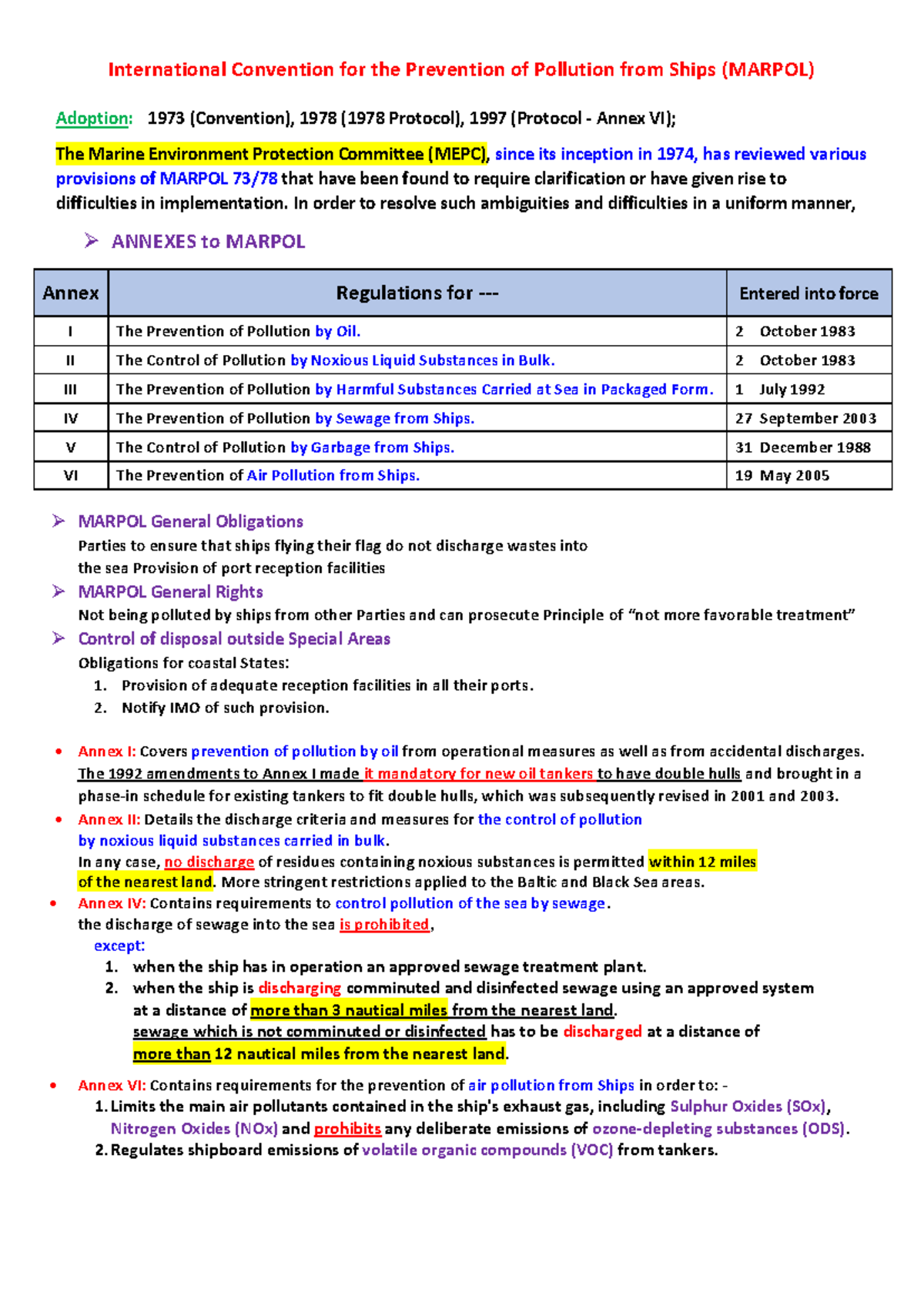 Marpol + - Summary Shipconstruction &Stability اتزان وبناء سفن ...
