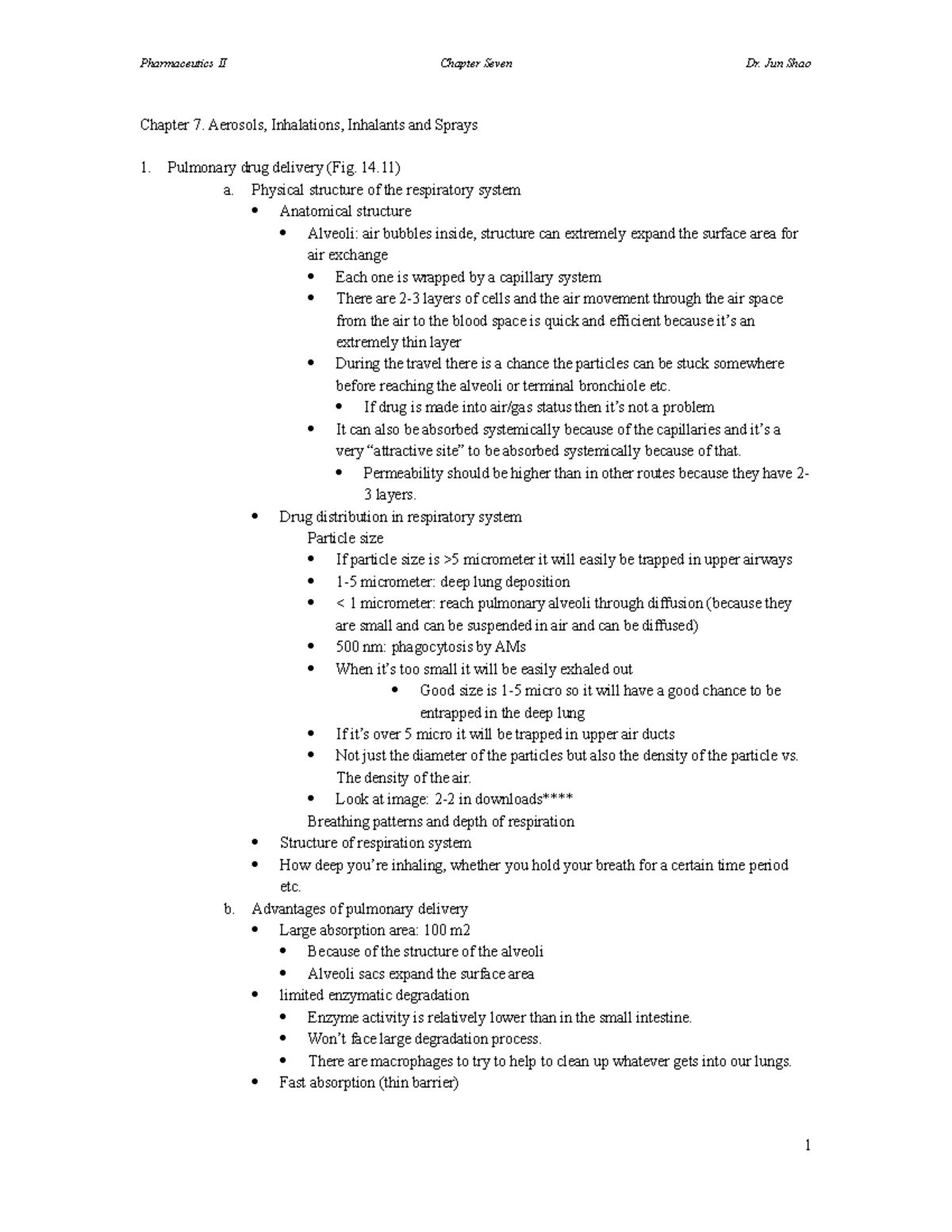 Chapter 7 - For Professor Shao - Chapter 7. Aerosols, Inhalations ...