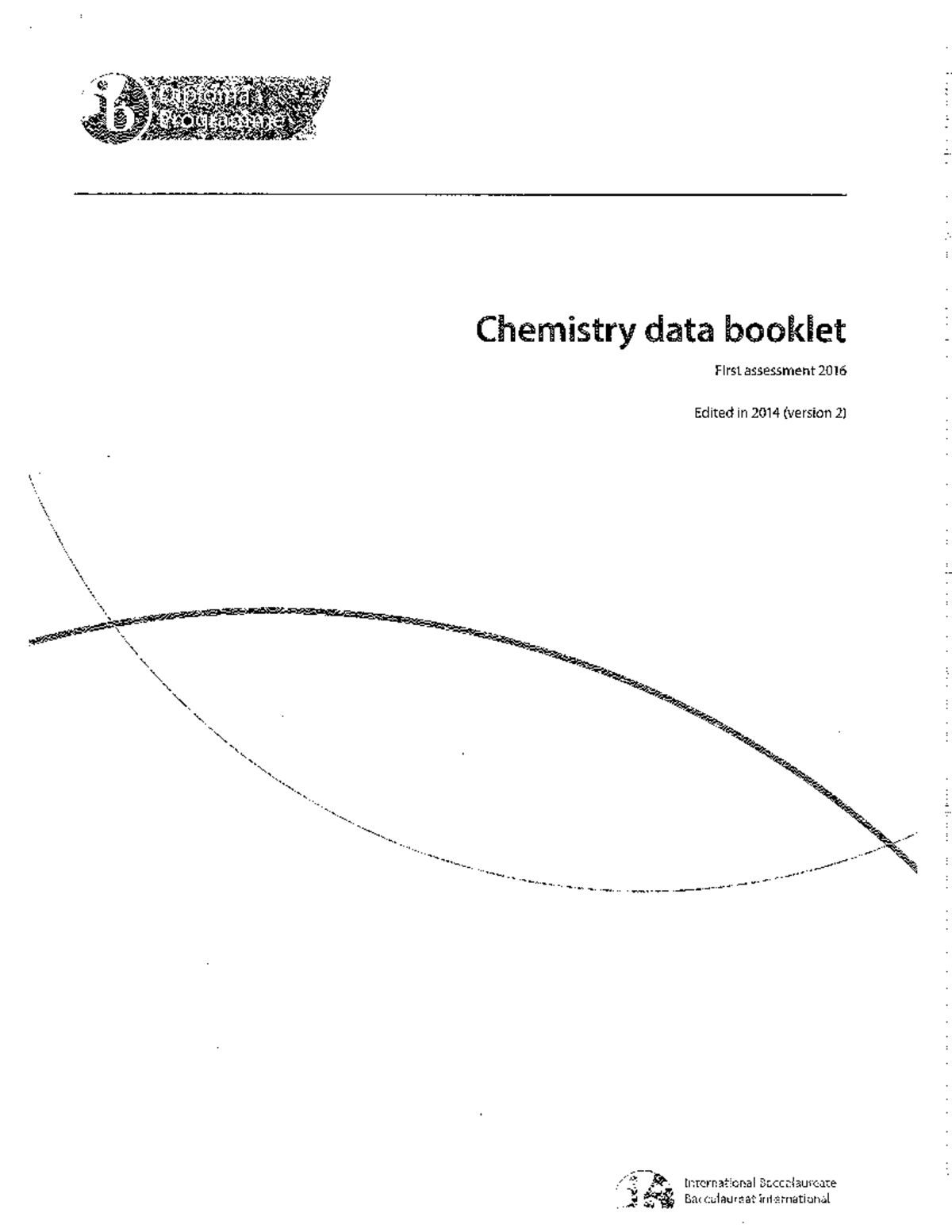 IB Chemistry Data Booklet - Studocu