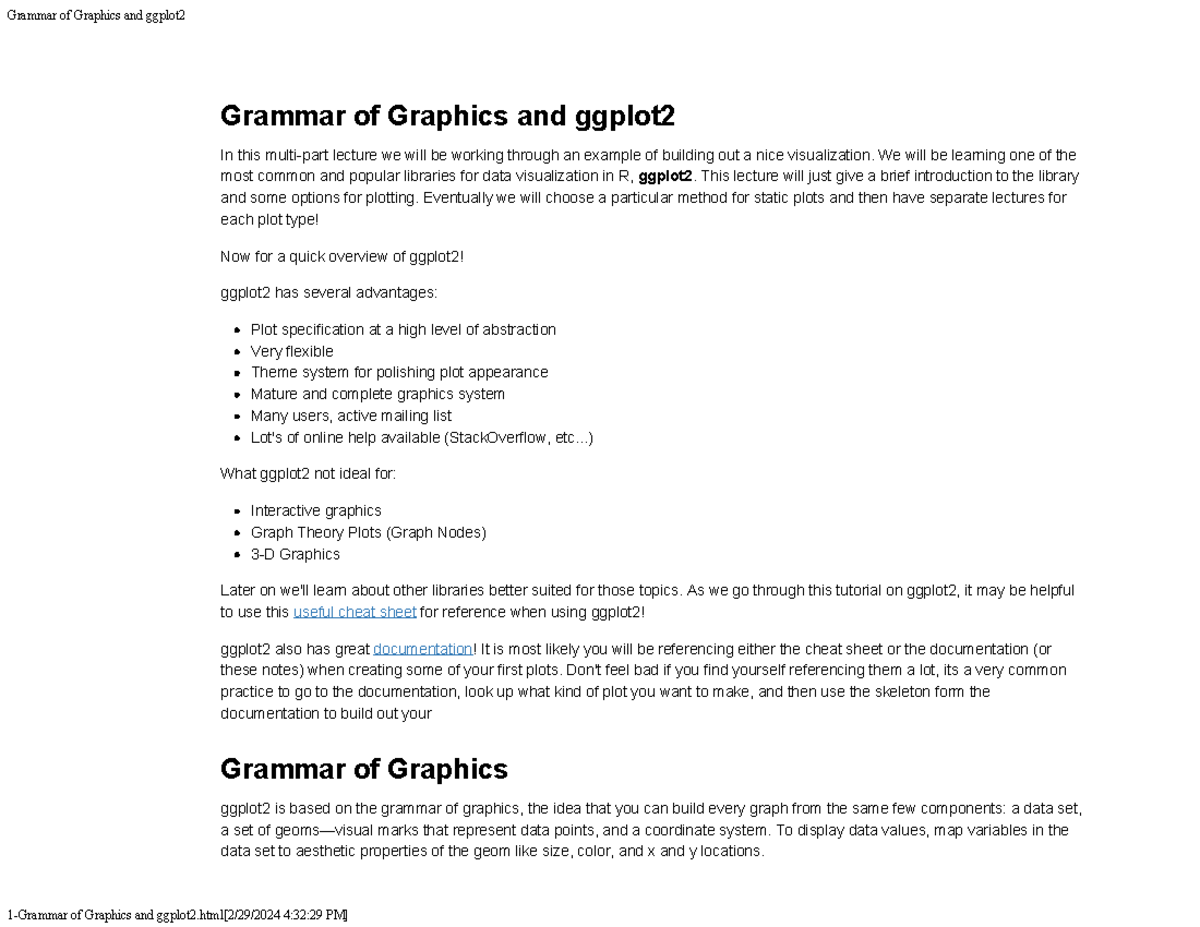 Computer Science - Grammar of Graphics and ggplot In this multi-part ...
