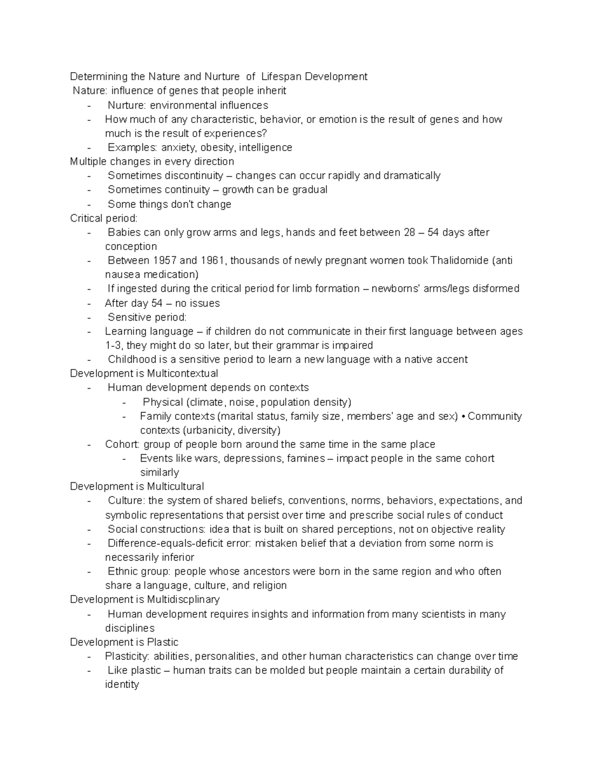 Week 1- ch 1 - Lecture notes week 1 - Determining the Nature and ...