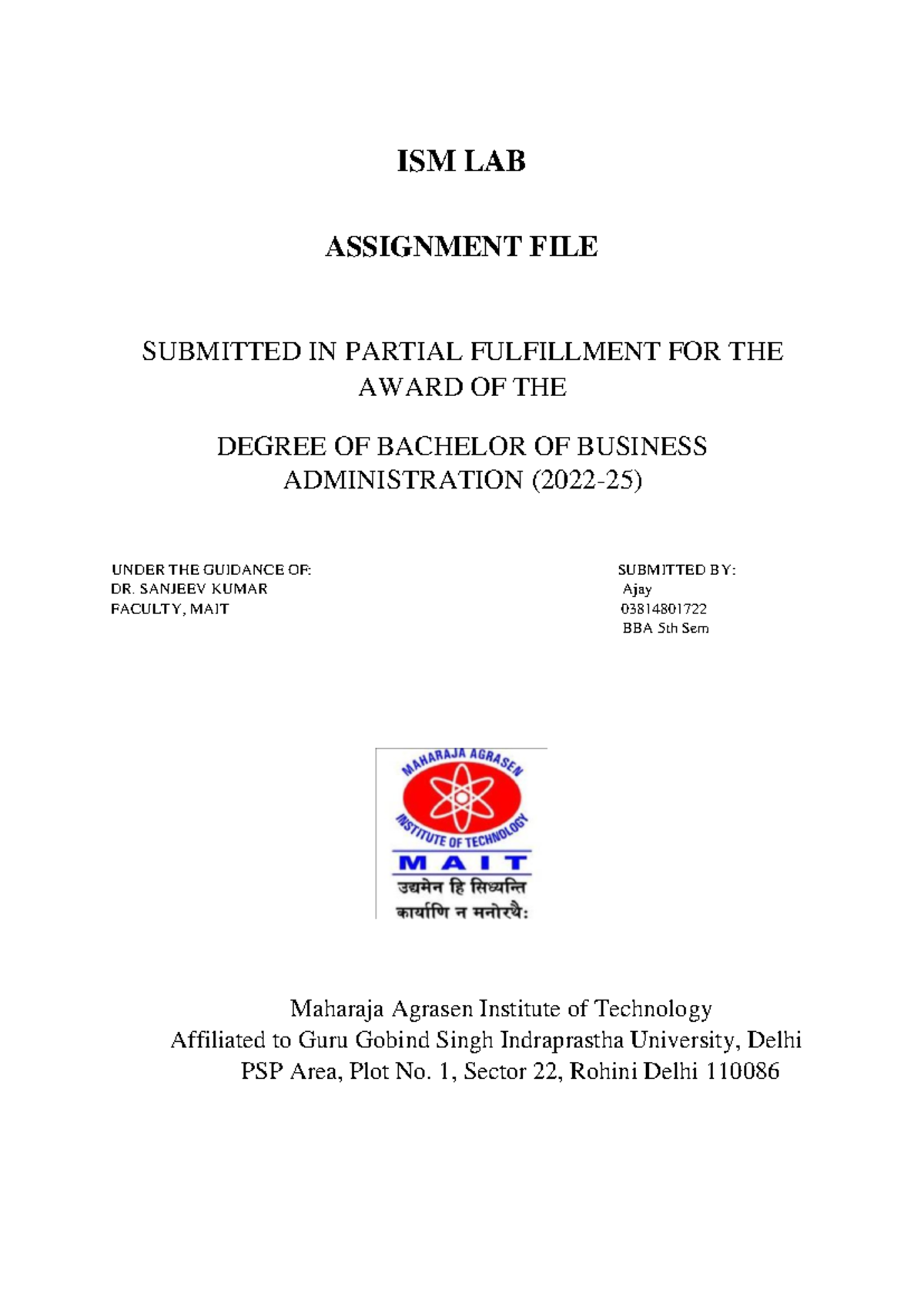 AJAY ISM LAB FILE - assignment 1 to 4 only - ISM LAB ASSIGNMENT FILE ...