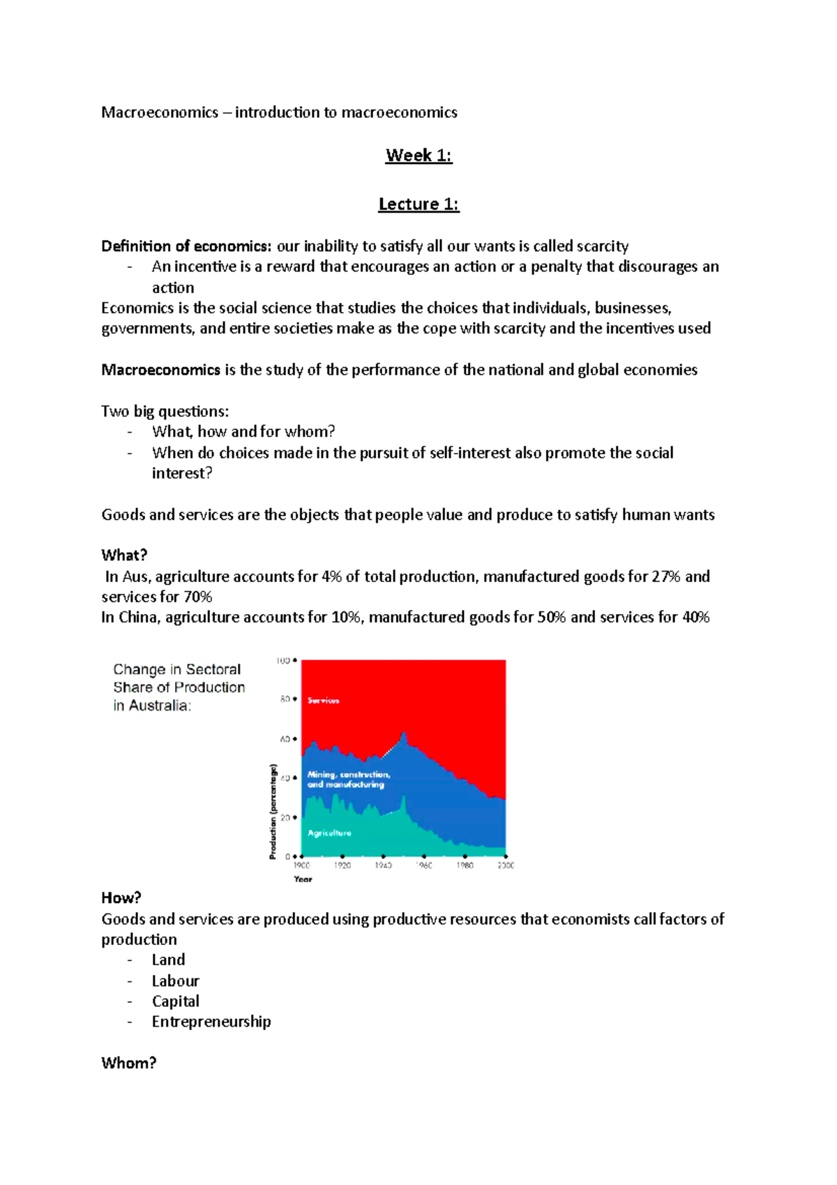Macroeconomics Macro Notes For The Whole Semester Macroeconomics