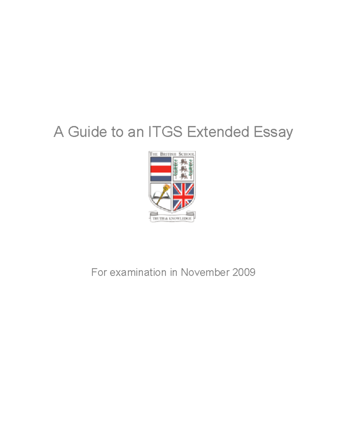 extended essay itgs examples