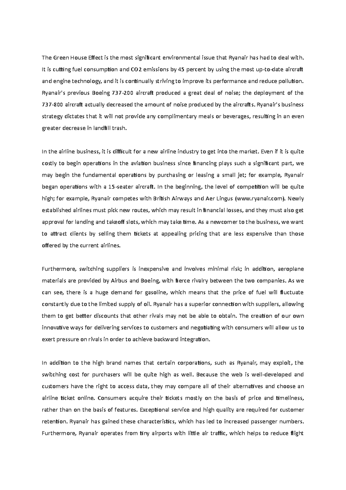 Pestle Analysis Business 2 The Green House Effect Is The Most