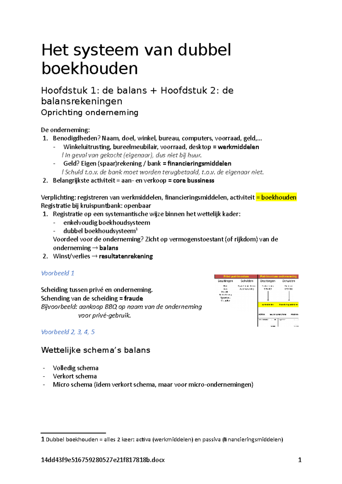 Boekhouden - Hoorcollege 1 - Het Systeem Van Dubbel Boekhouden ...