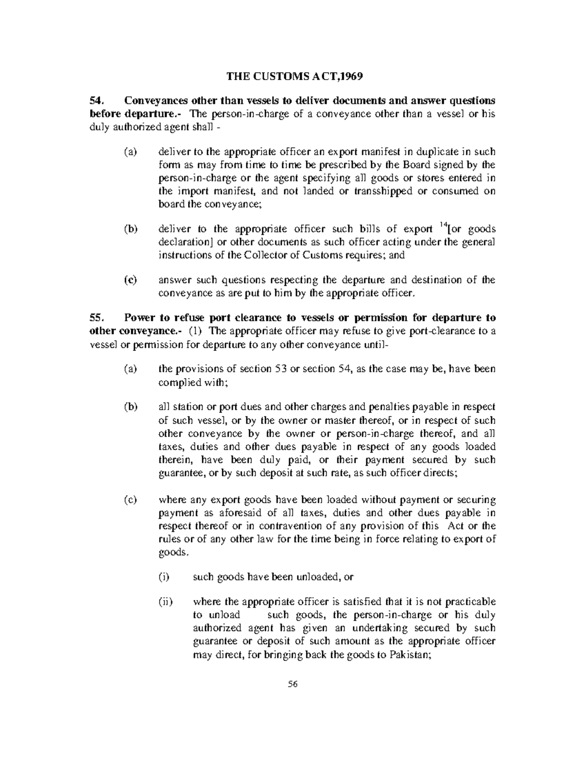 customs-act-1969-for-reference-the-customs-act-56-conveyances-other