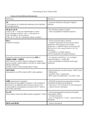 Immunology Exam 4 Study Guide - Immunology Exam 4 Study Guide T Cell ...