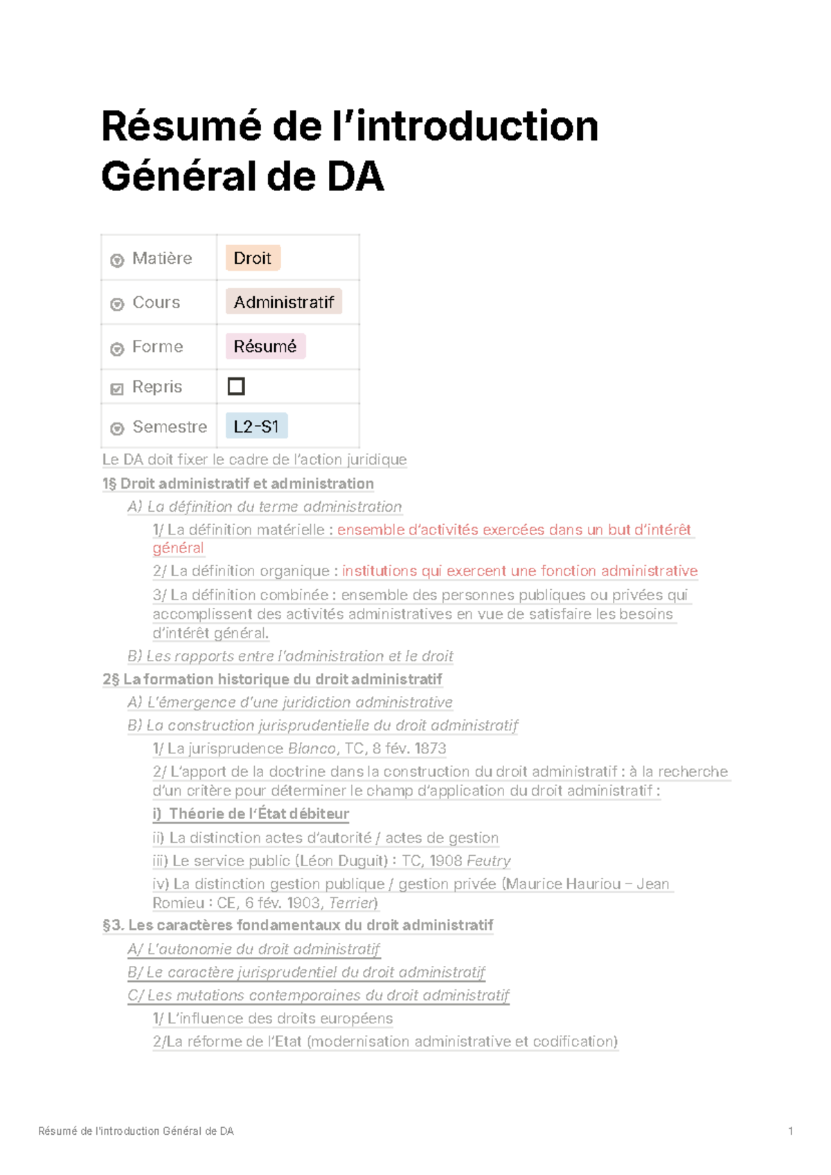 Rsum de lintroduction Gnral de DA - Résumé de lʼintroduction Général de ...