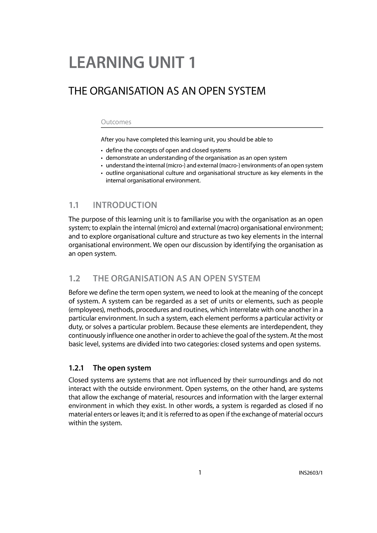 ins-2603-assignment-1-1-ins2603-learning-unit-1-the-organisation-as