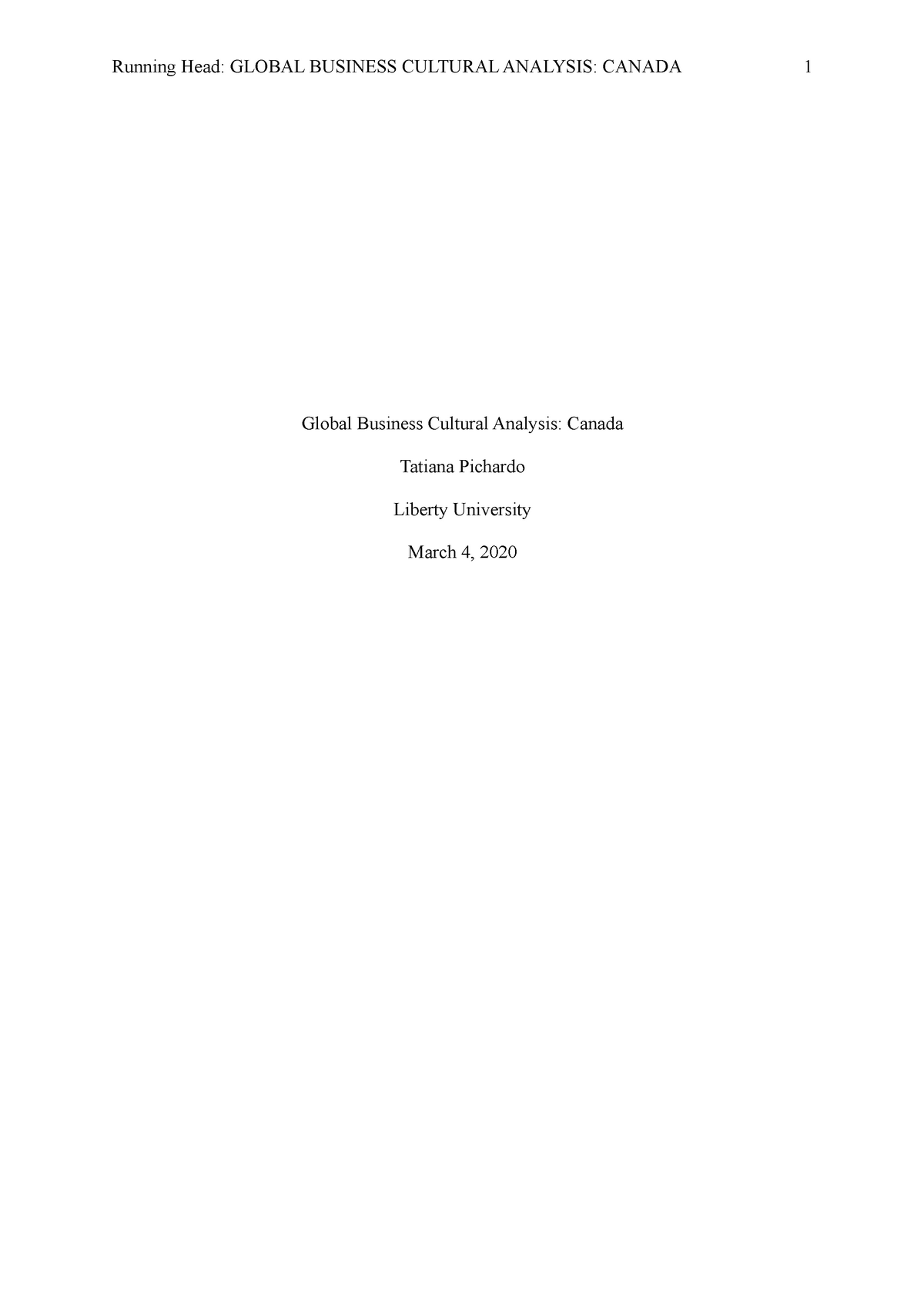 global business cultural analysis