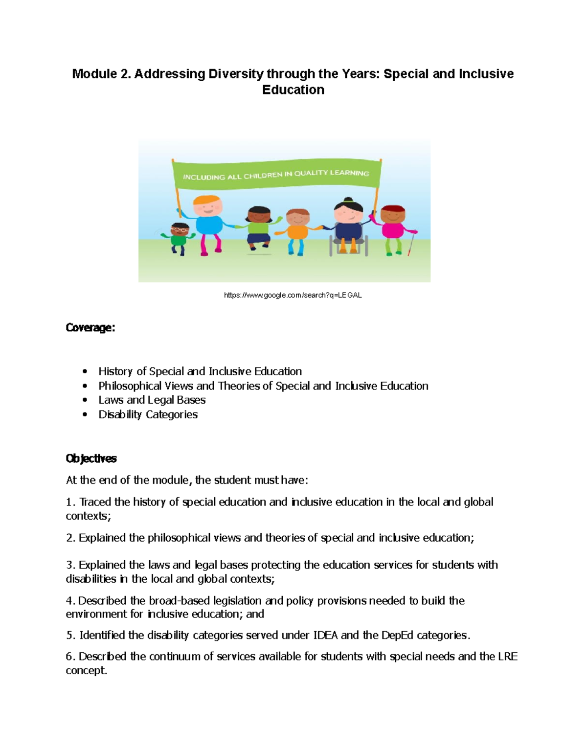 Module - Very useful. - Module 2. Addressing Diversity through the ...
