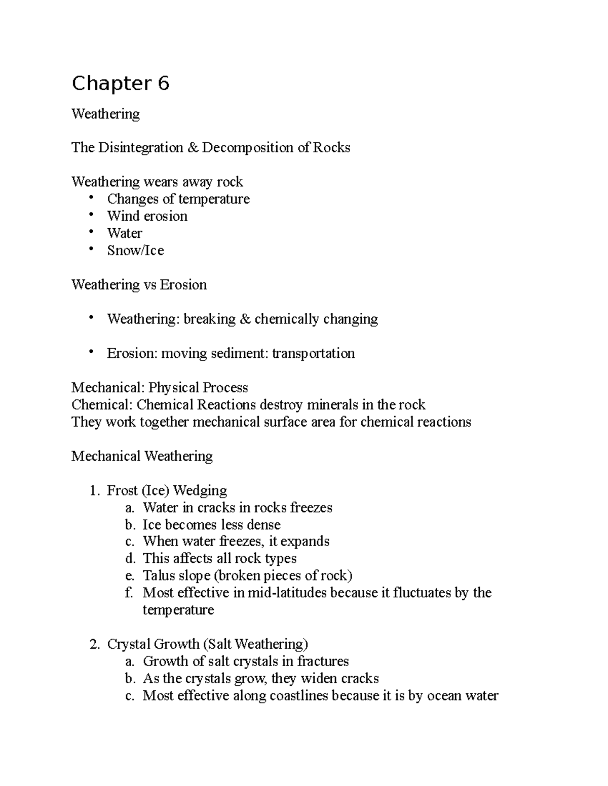 GEL 101 Chapter 6 - These notes are all you need for the whole semester ...
