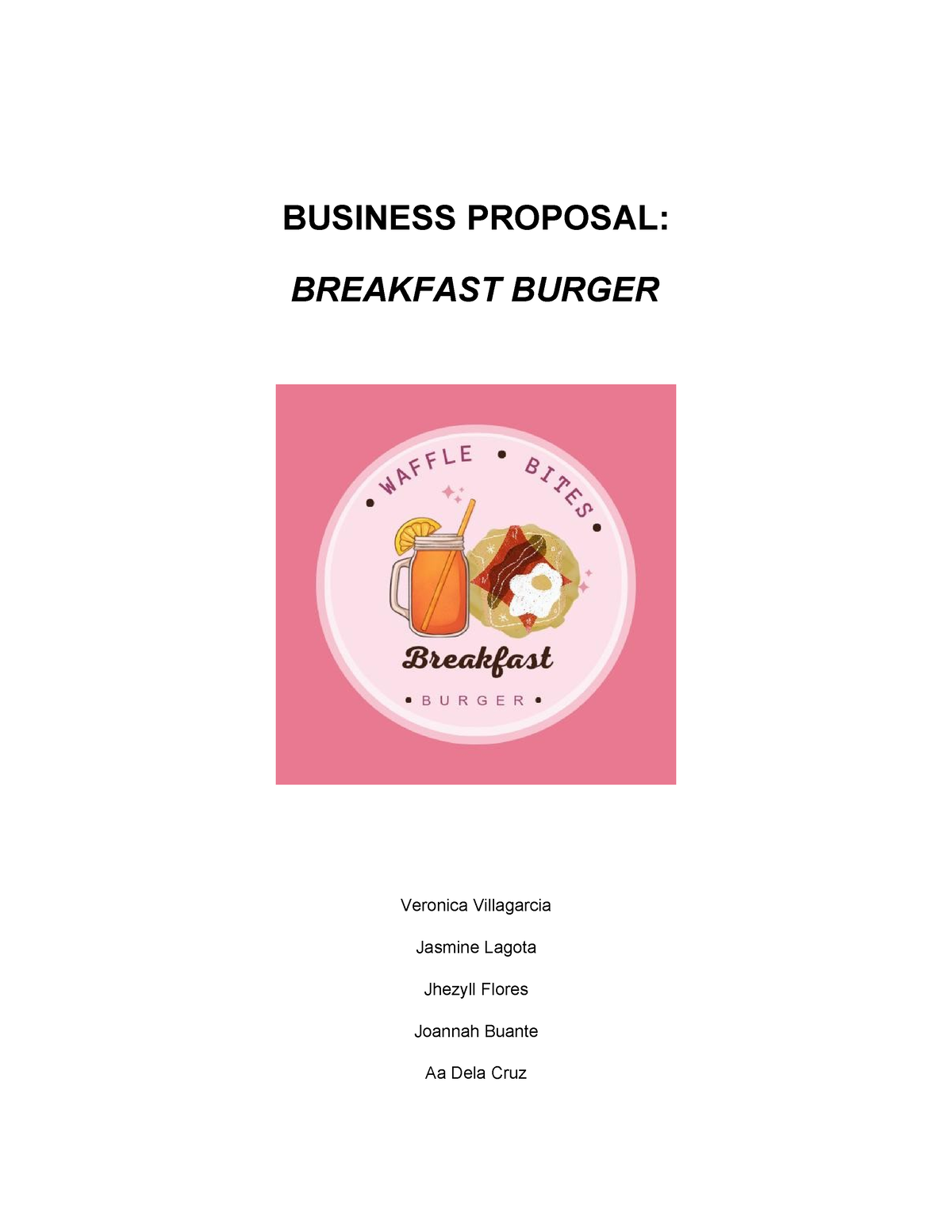 burger business plan sample