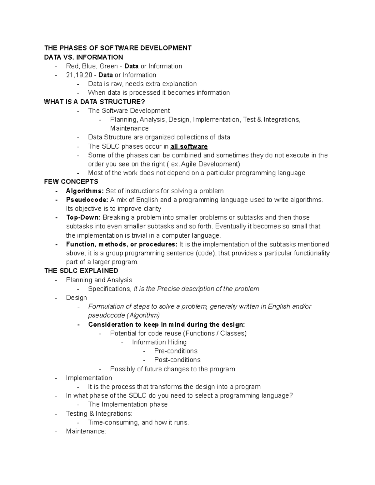 principles-of-data-structure-lecture-1-the-phases-of-software