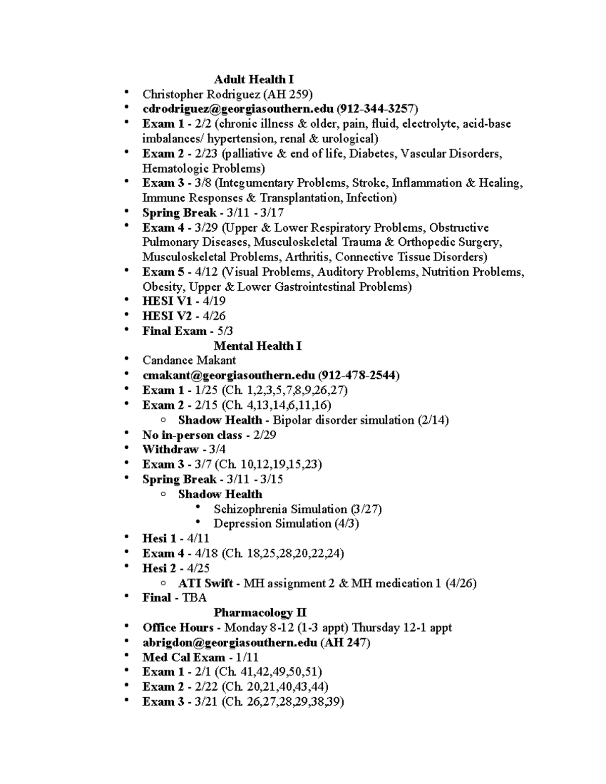 J2 Syllabus - nanna - Adult Health I Christopher Rodriguez (AH 259 ...