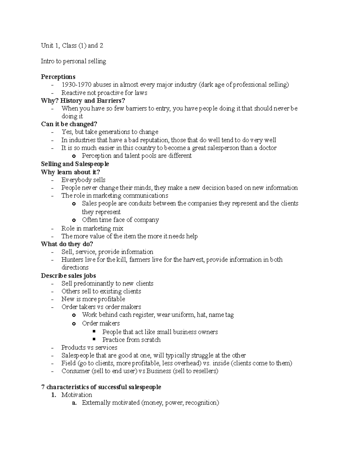 Unit 1, Class 1 and 2 - Ian Scharf - Unit 1, Class (1) and 2 Intro to ...