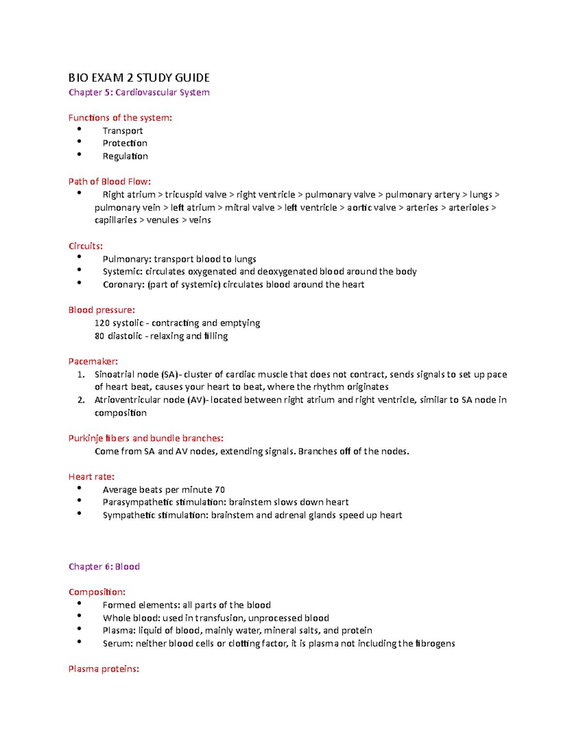 BIO EXAM 2 Study Guide - BIO EXAM 2 STUDY GUIDE Chapter 5 ...