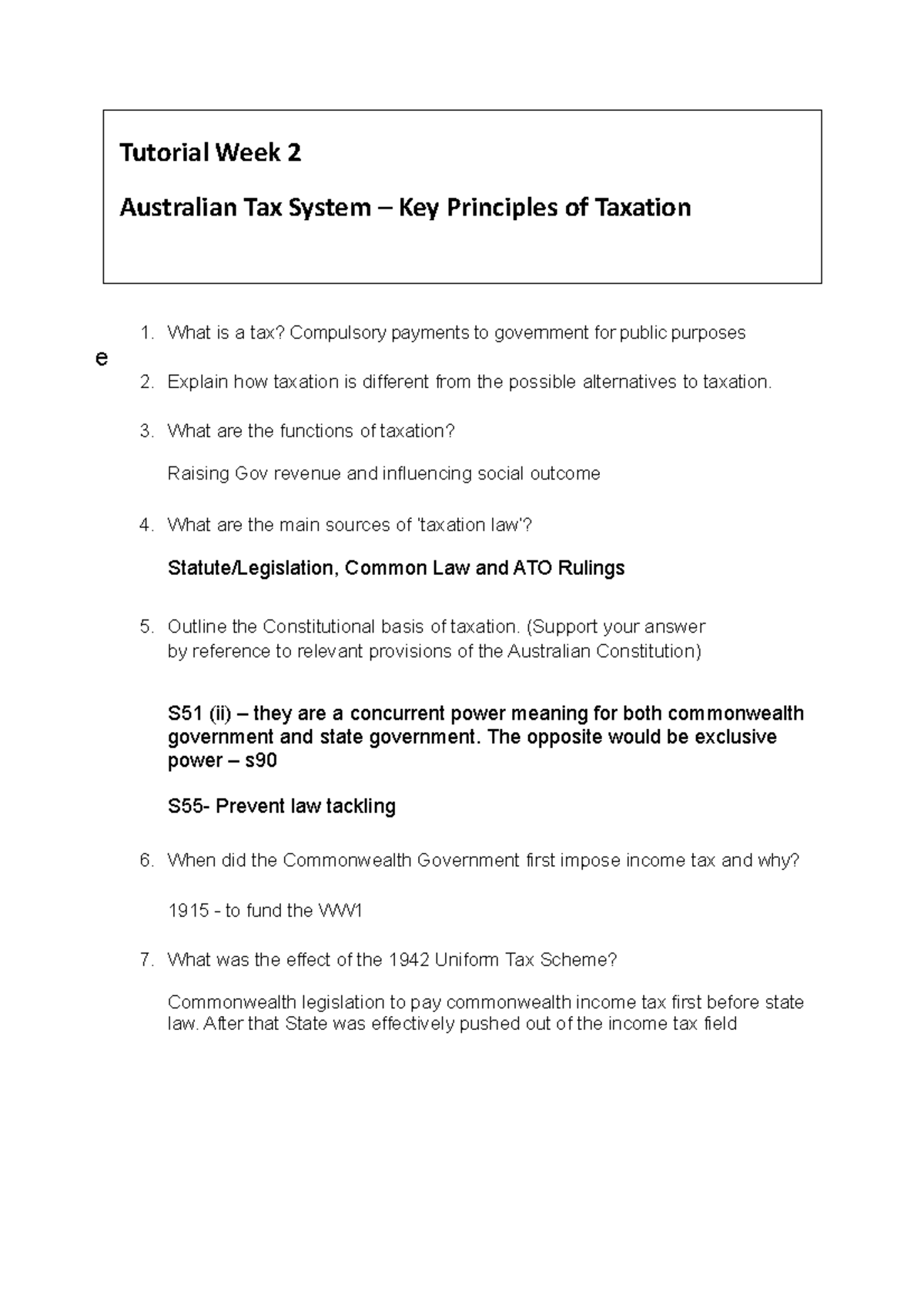 week-2-tutorial-questions-1-1-what-is-a-tax-compulsory-payments-to