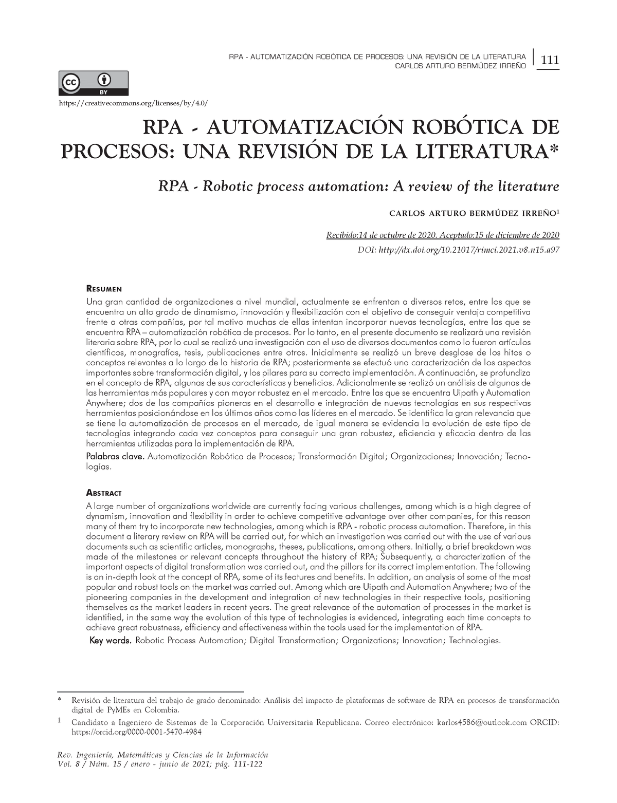 Dialnet Rpaautomatizacion Robotica De Procesos Rpa Automatizacin Robtica De