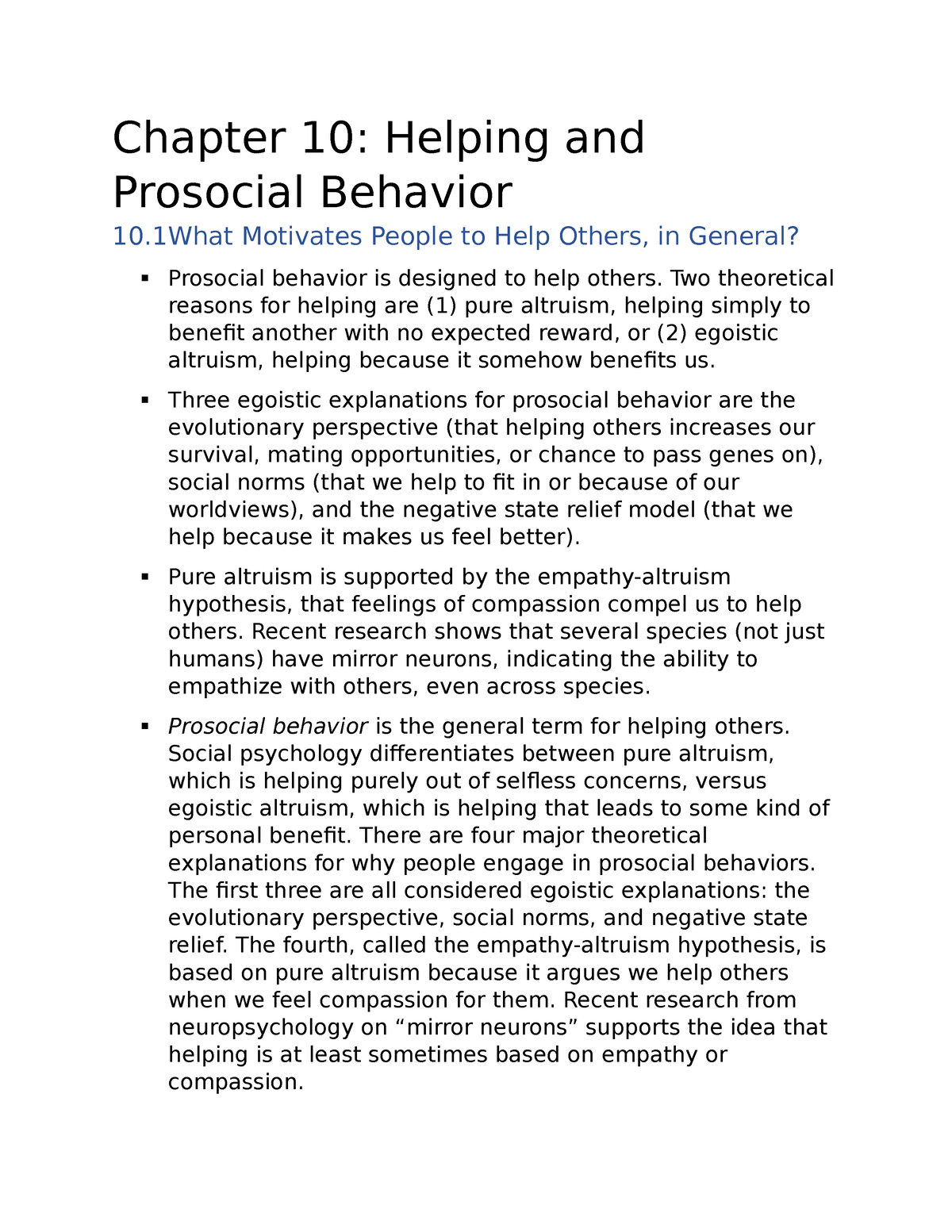 psychology essay on prosocial behavior