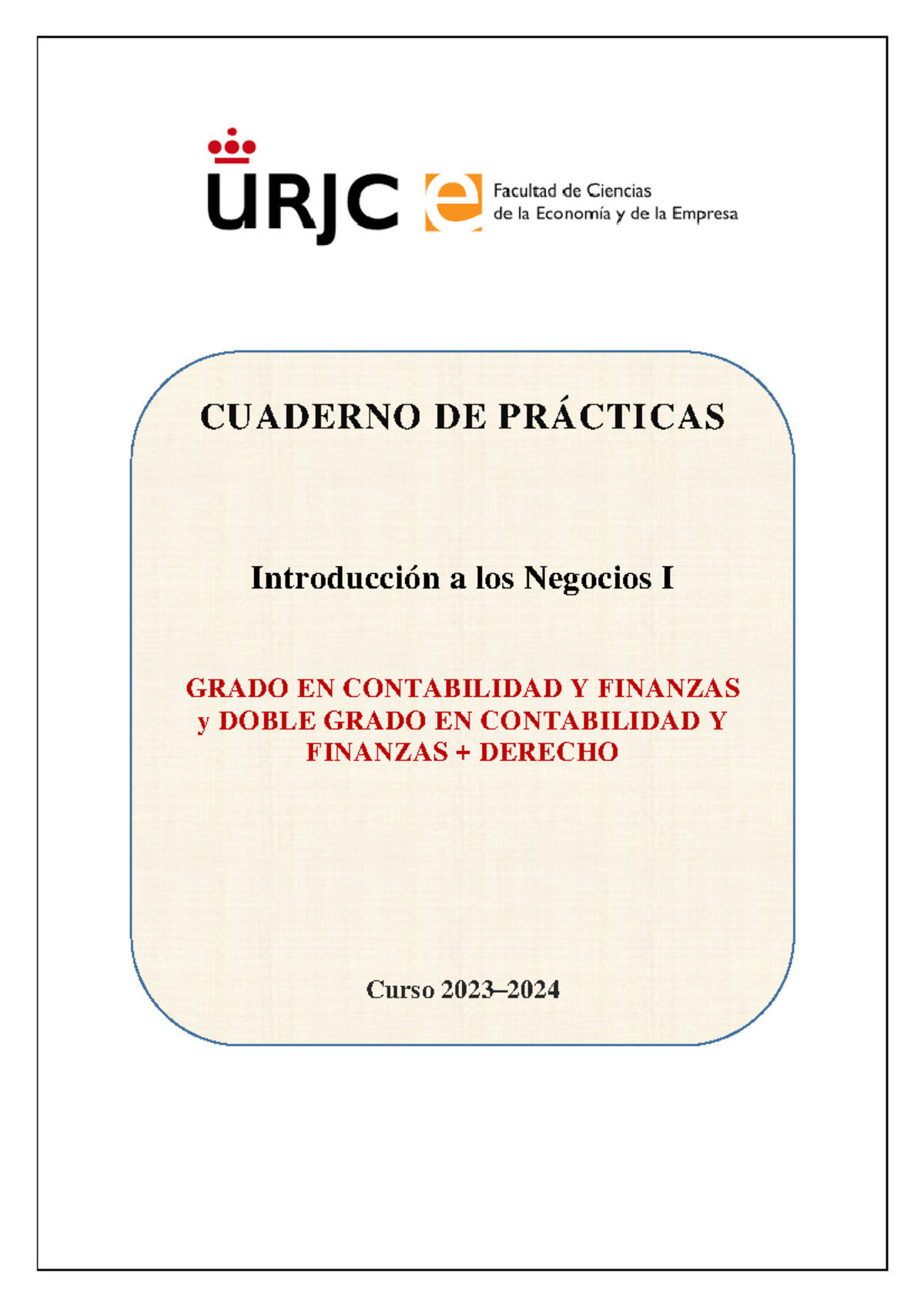 Cuaderno De Practicas - CUADERNO DE PRÁCTICAS Introducción A Los ...