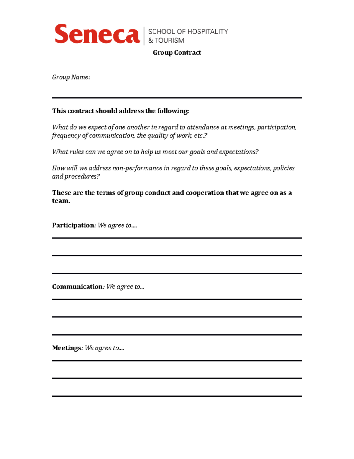 Group Contract - Document - Group Contract Group Name: This contract ...