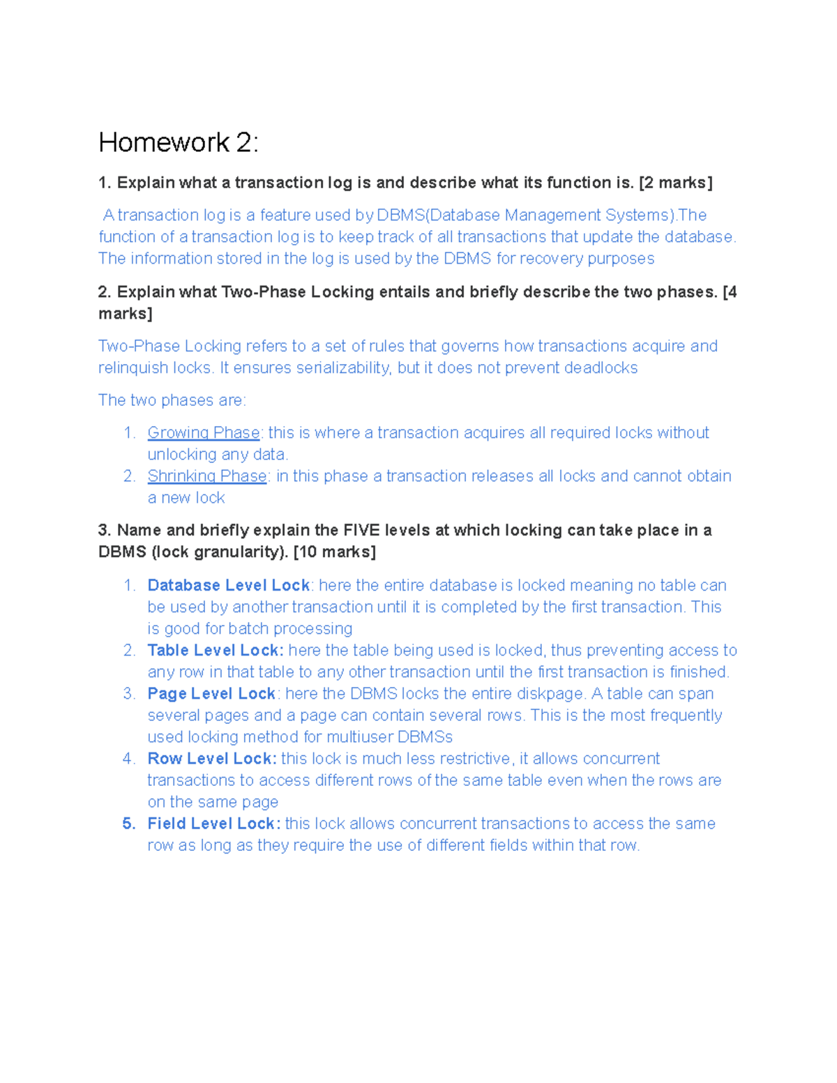 Homework 2 - The work I did in the module - Homework 2: Explain what a ...