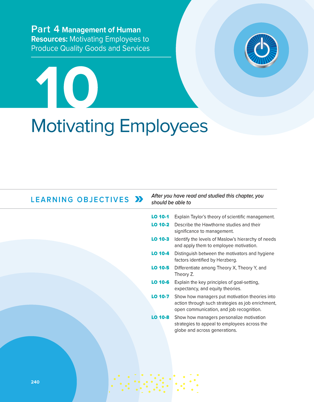 Chapter 10 - Motivating Employees - !"#!"# Motivating Employees L E A R ...