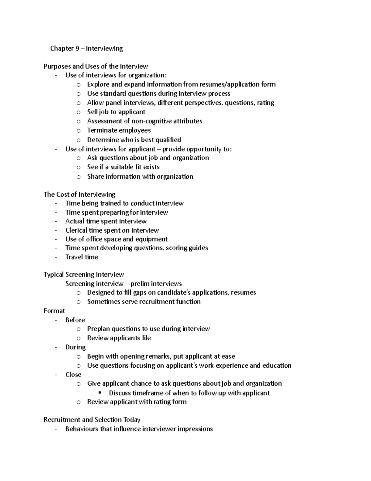 Chapter 9 – Interviewing - Chapter 9 – Interviewing Purposes And Uses ...