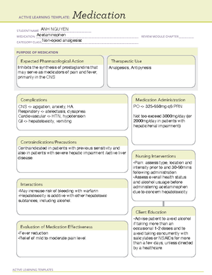 Afib - ATI High Acuity disorder - ACTIVE LEARNING TEMPLATES System ...