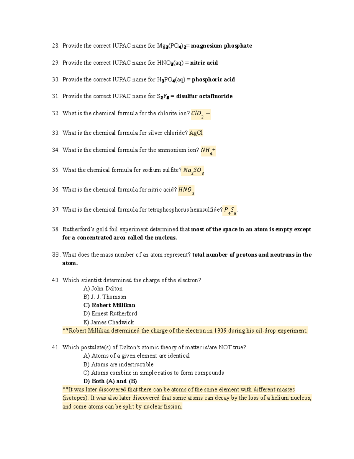 CHEM113- Chapter 2- Part 3 - Provide the correct IUPAC name for Mg₃(PO₄ ...