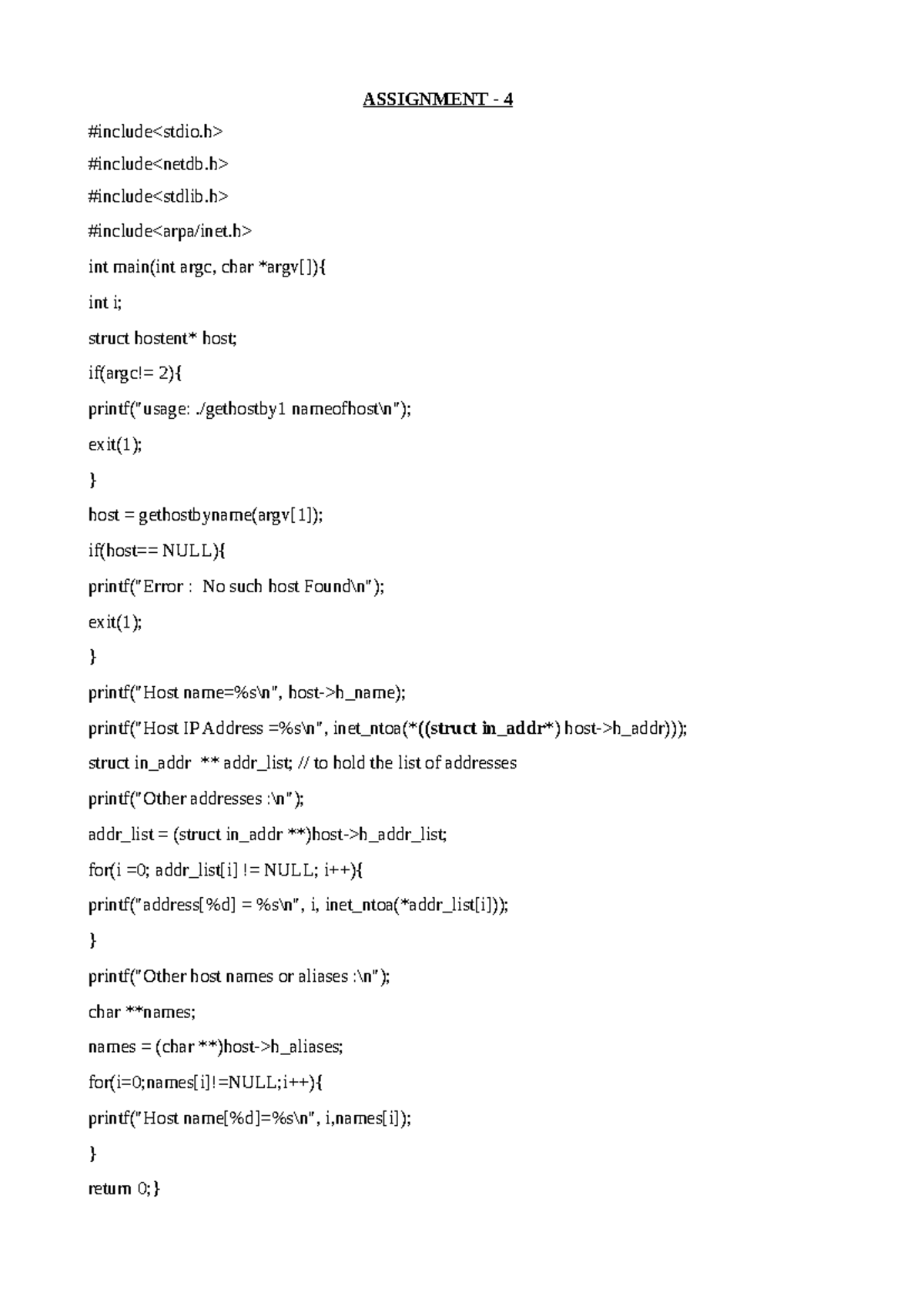 CN Assignment 4 - jaataahjgssss - ASSIGNMENT - 4 #include #include ...