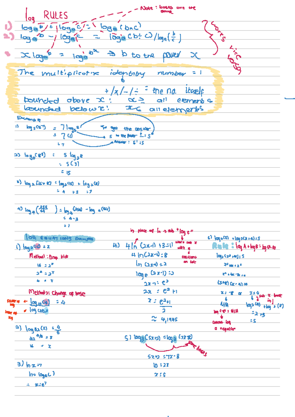 Extra math notes - MATH131 - Studocu