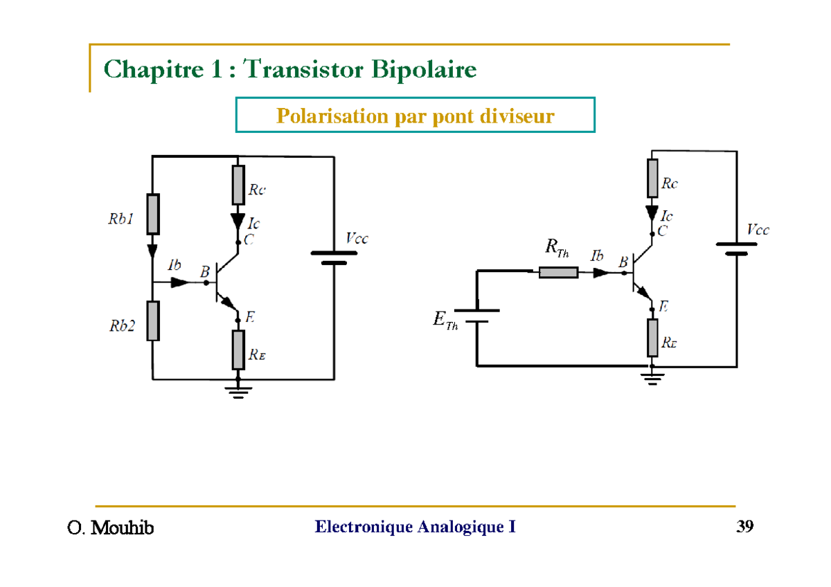 Polarisation Par Pont De Base : Montage émetteur commun – LWDDFP