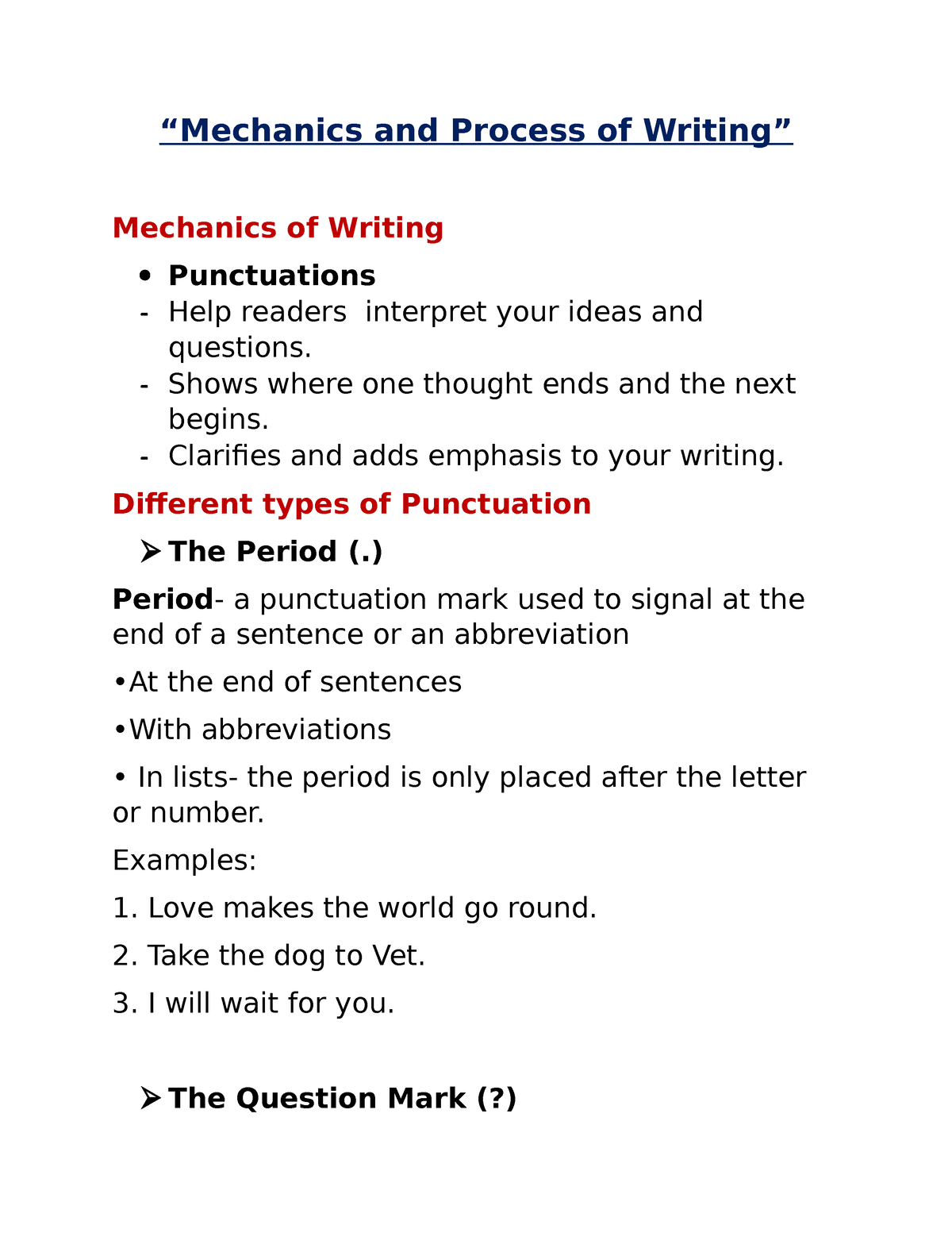 write an essay on the mechanics of writing introduction