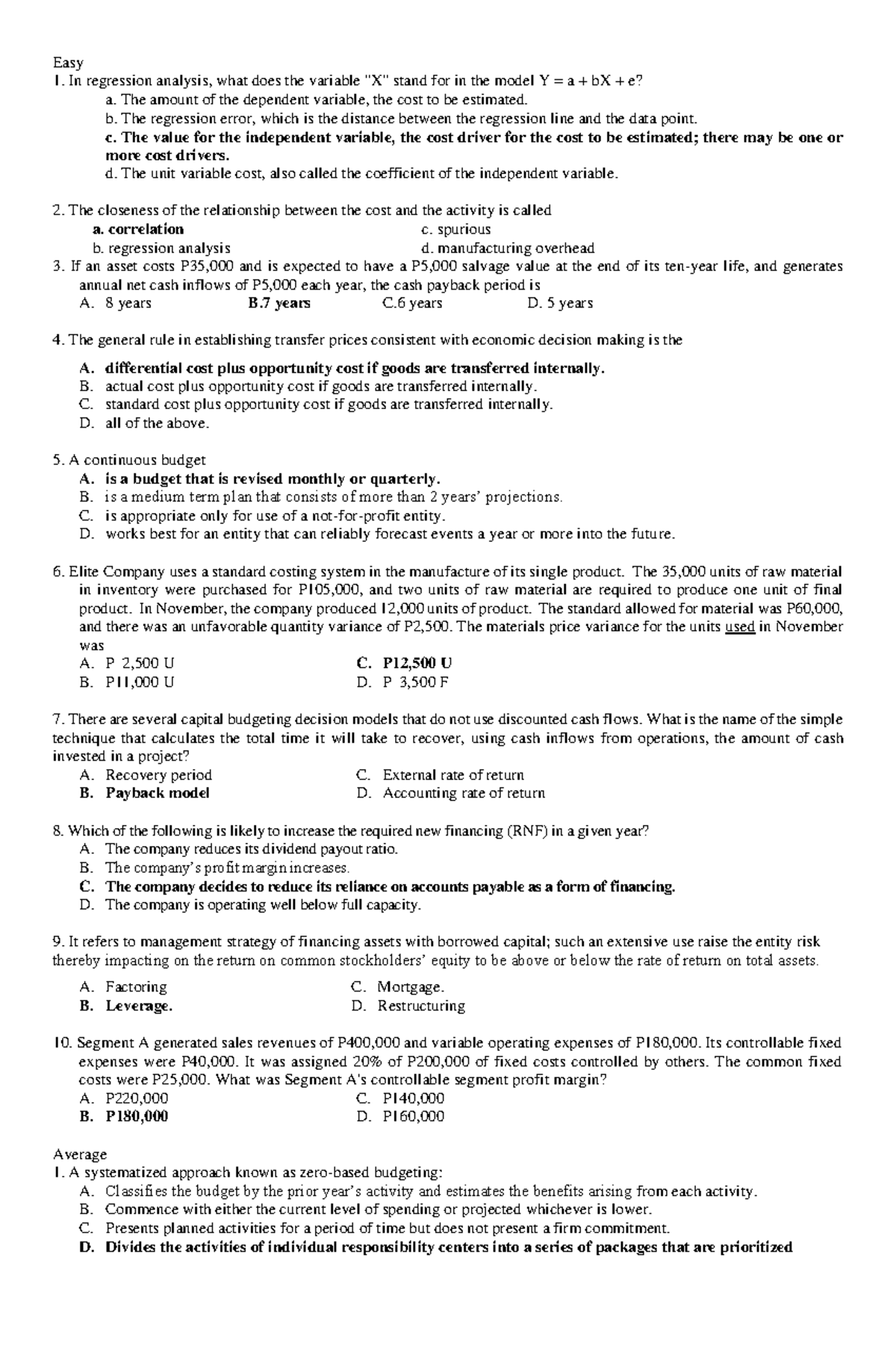 Mas-elim compress - Chapter 1 Practice Materials - Easy In regression ...