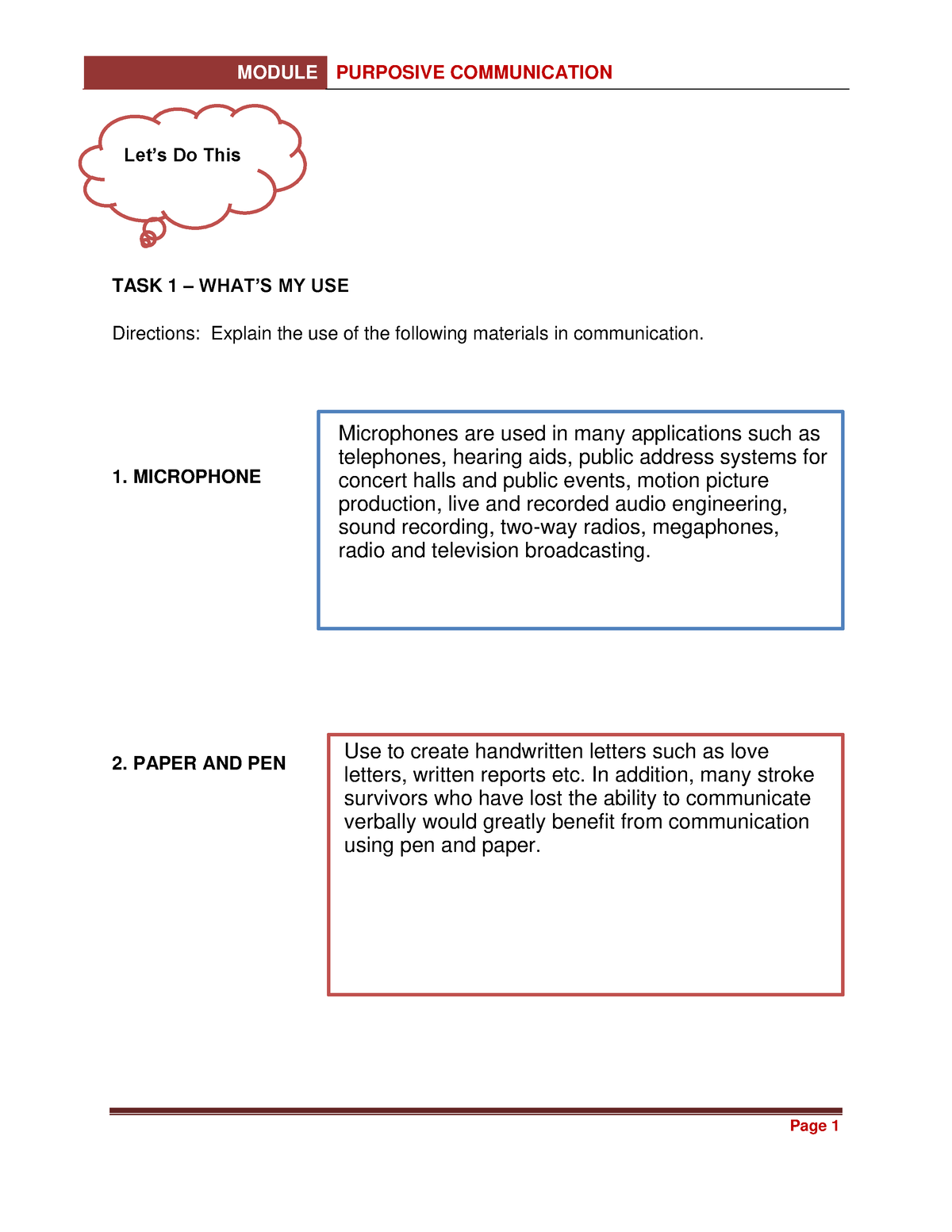 ENG01 ACT6 - Accountancy - MODULE PURPOSIVE COMMUNICATION Page 1 TASK 1 ...