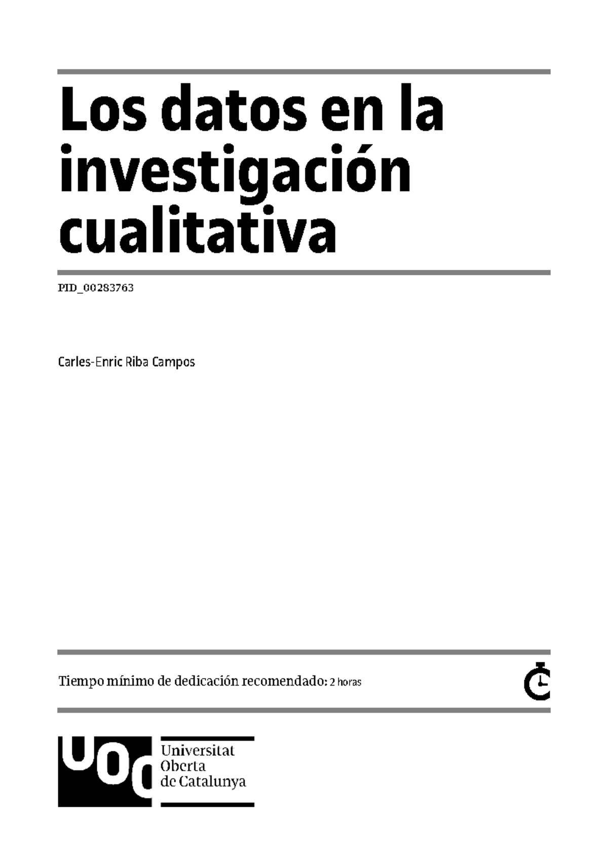 Datos En La Investigacion Cualitativa Los Datos En La Investigación Cualitativa Pid Carles 7263