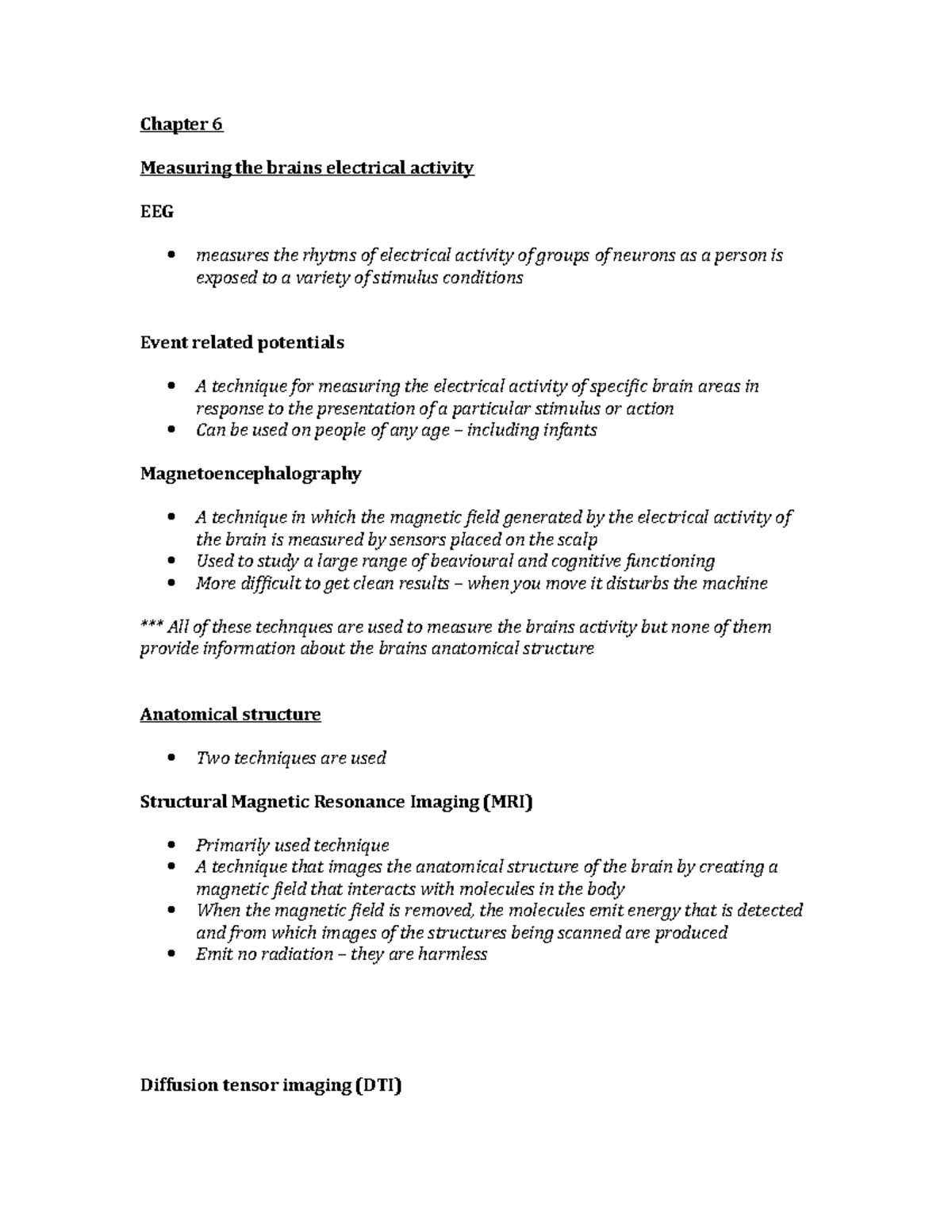 Lecture notes, lecture 1 - Detailed class notes - Chapter 6 Measuring ...