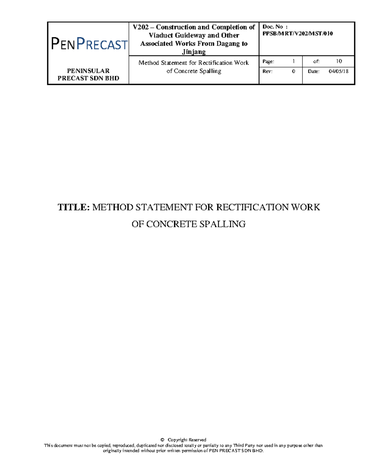 MS for Rectification work of concrete spalling pdf V202