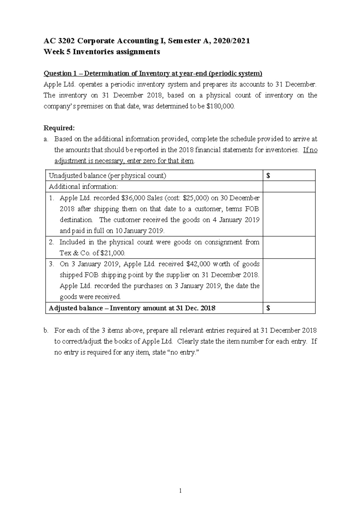 Week+5+Assignments - ，，， - AC 3202 Corporate Accounting I, Semester A ...