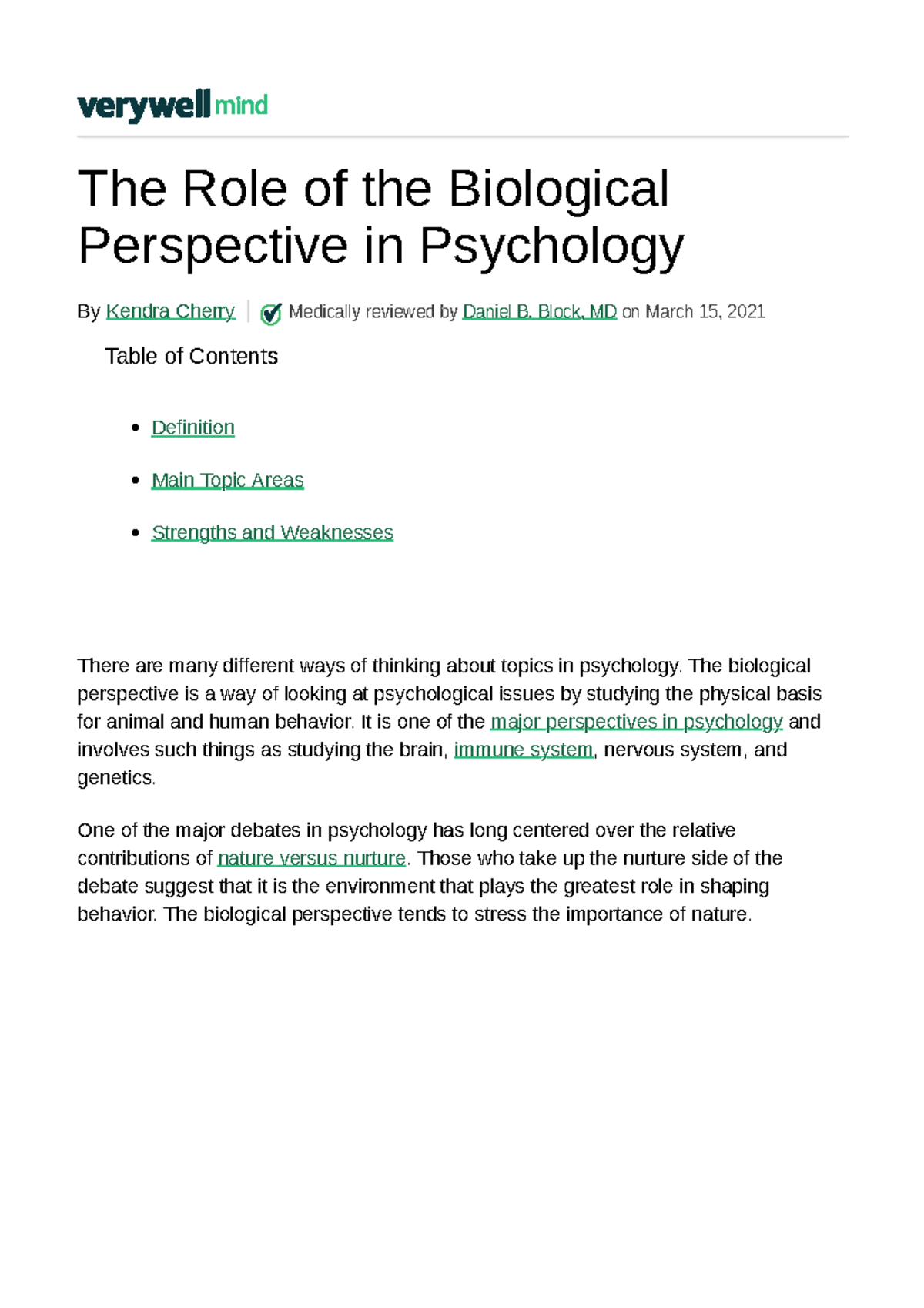 the-biological-perspective-in-psychology-the-role-of-the-biological