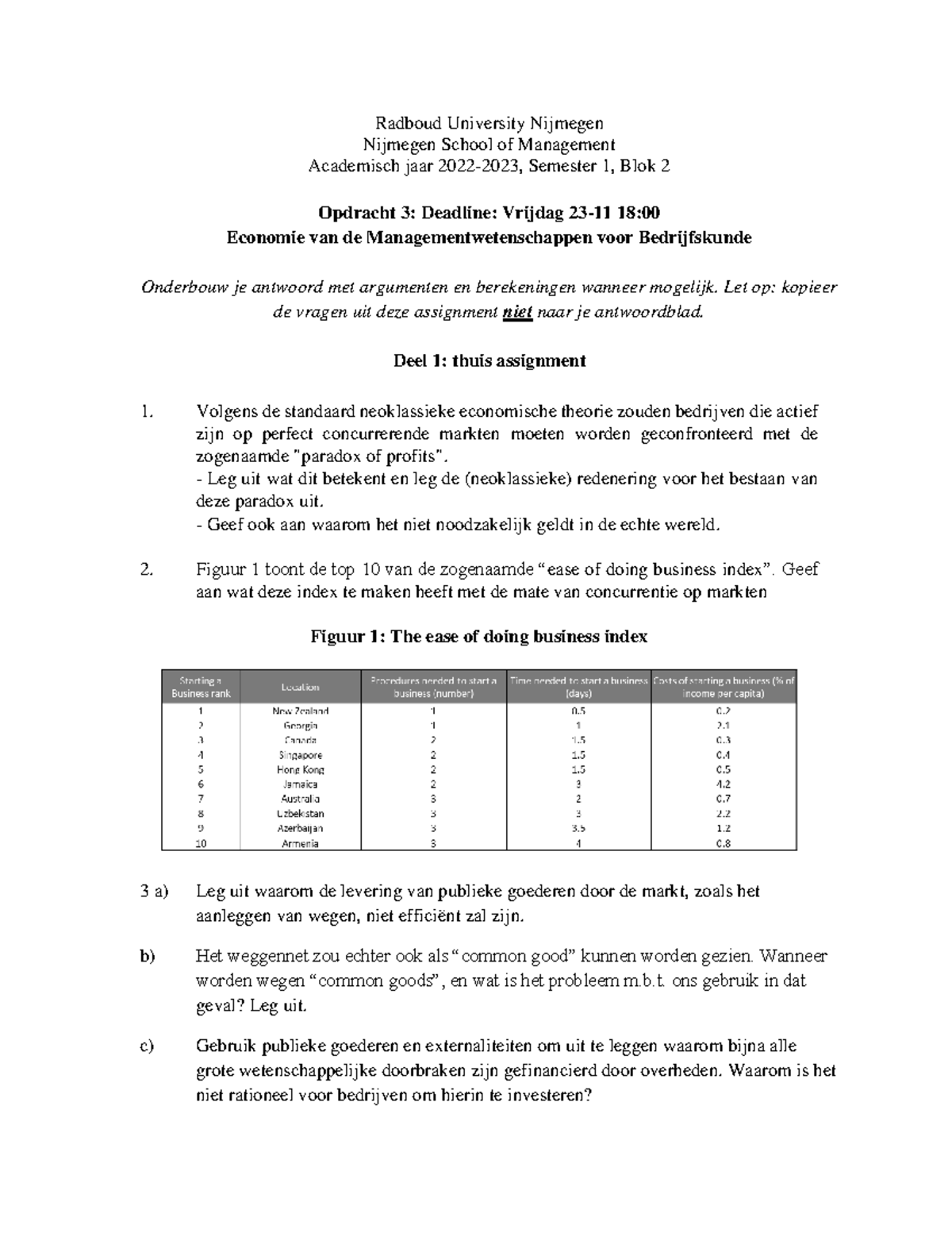 Evd M Bedrijfskunde Opdracht 3 25-11-2022 - Radboud University Nijmegen ...