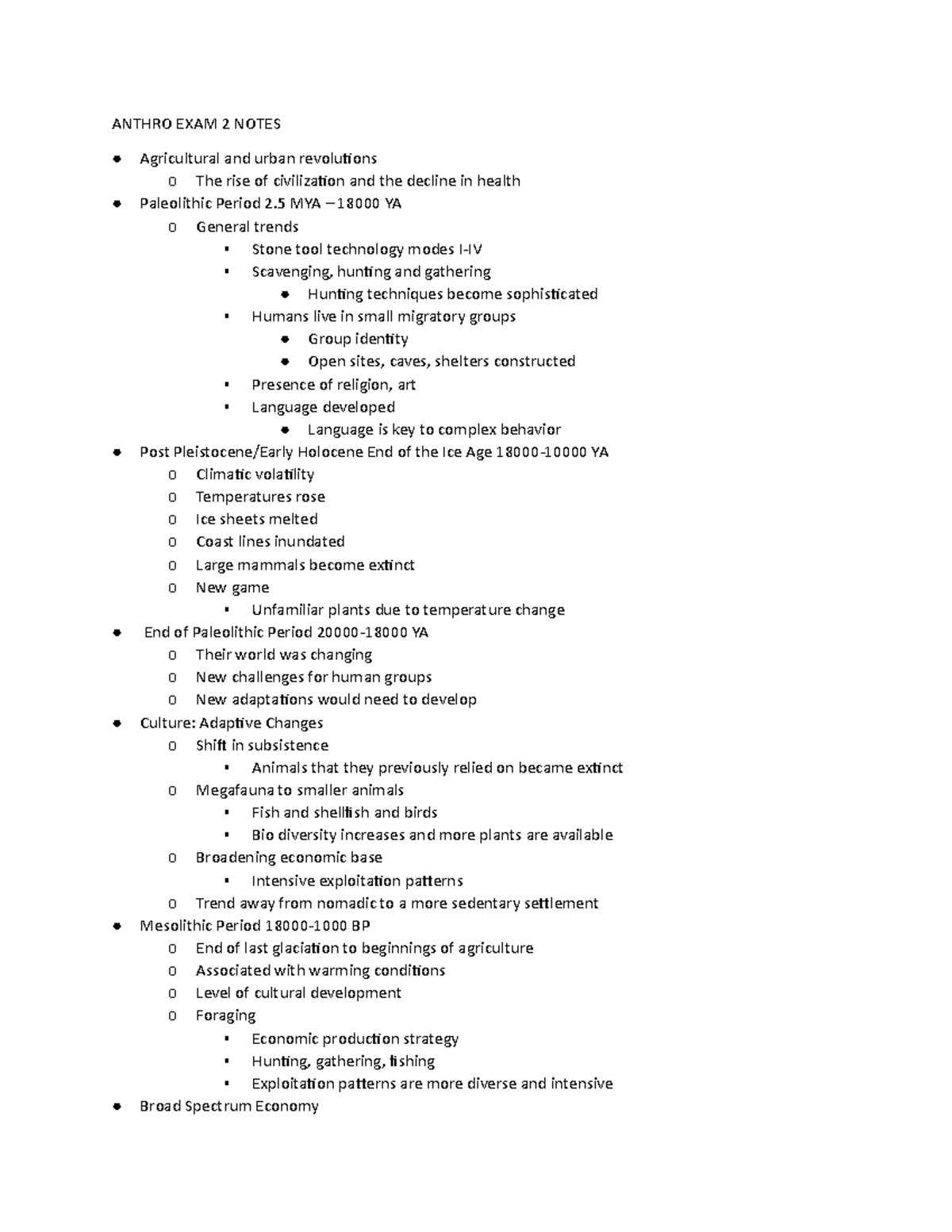 Summary - Introduction to anthropology - complete - ANTHRO EXAM 2 NOTES ...