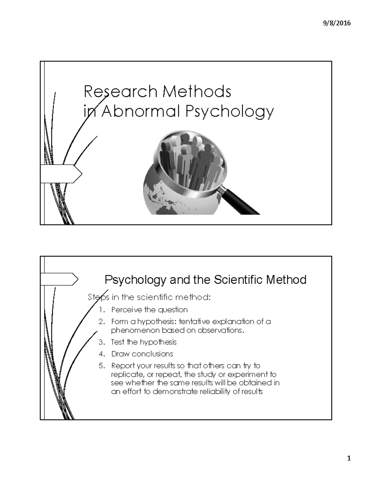 Ch2 Notes - Research Methods - Research Methods in Abnormal Psychology ...