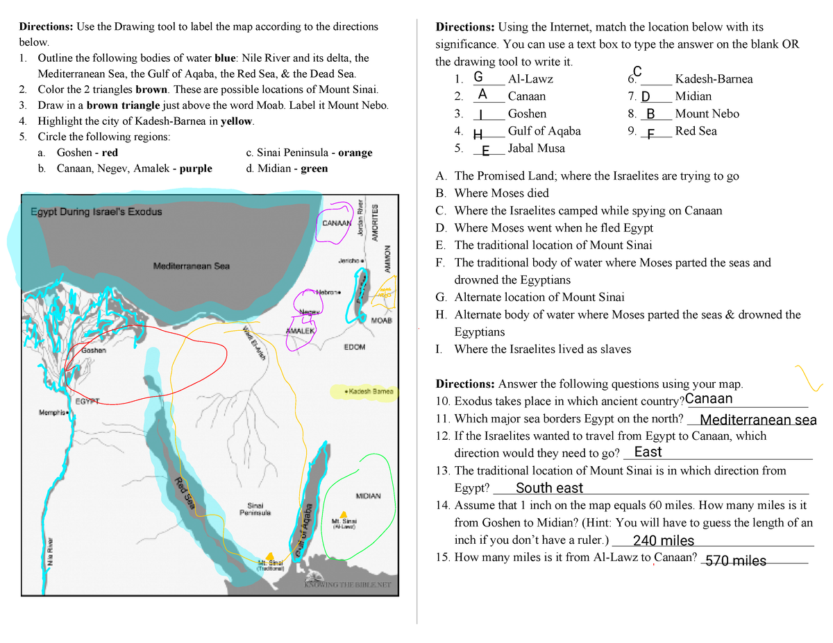 Kami Export - 1.8 - Map of Exodus - Directions: Use the Drawing tool to ...