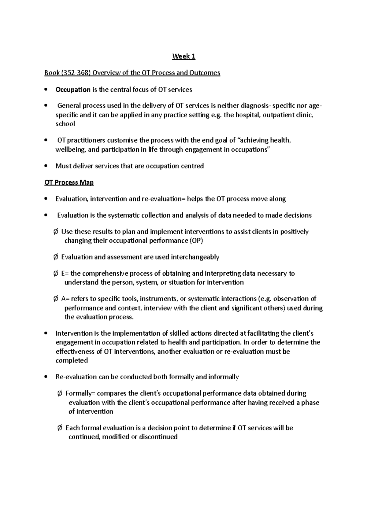 Intro Notes from Books - Week 1 Book (352-368) Overview of the OT ...